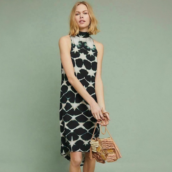 Anthropologie, Laura Segal / Clamp-Dye Sleeveless Silk Dress / Size XS - Picture 3 of 9